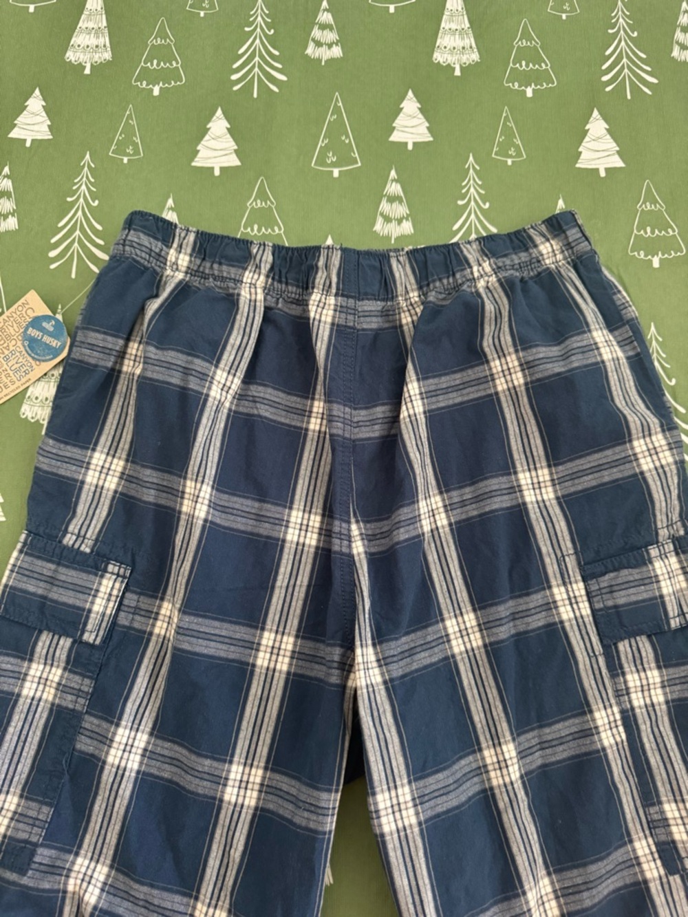 Lot of 2 Canyon River Blues Boys XL 18/20 Husky Plaid Cotton Cargo Shorts NWT - Picture 10 of 16
